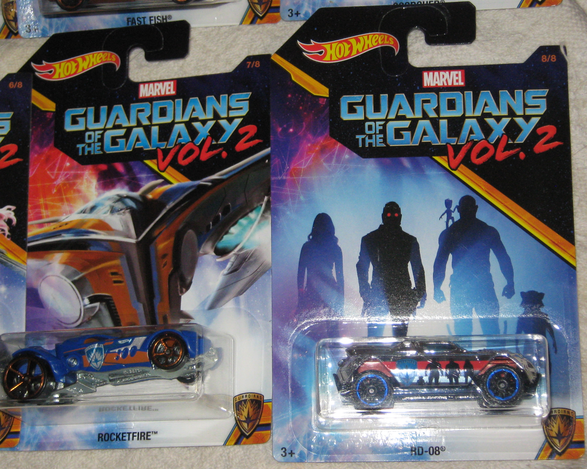 2 1:64 Diecast Hot Wheels Guardians Of The Galaxy "Milano" Spacecraft Lot 